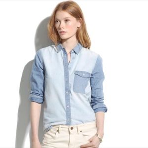 MADEWELL Two Tone Chambray Shirt